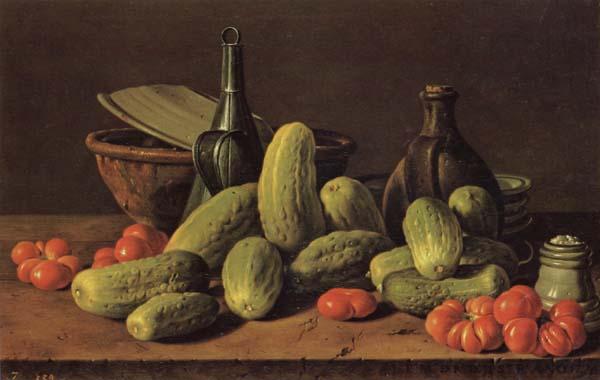 Luis Menendez Still Life with Cucumbers and Tomatoes oil painting picture